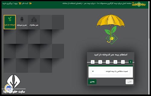 محاسبه آنلاین حق بیمه عمر کارآفرین
